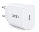 Adapter Choetech USB wall charger Type C PD 20W White