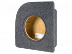 Car loudspeaker enclosure | MDF | gray melange | textil | 15l | 250mm