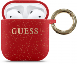 Headphone case Guess Airpods Pro Glitter Silicone Case Red