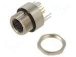 Connector: M9 | socket | female | Plating: gold-plated | 125V | 1A | IP67