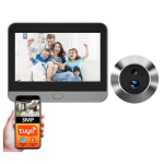 Riff RH-PD10 Tuya Smart 3MP 140&deg; Wide Angle Mini Digital Door Viewer with Wi-Fi IR and Motion Sensor Door Camera Alexa Compatible