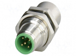 Connector: M12 | socket | PIN: 5 | 60V | straight | IP65 | gold-plated