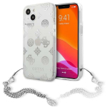 Guess GUHCP13SKSPESI Peony Chain Collection Hardcase for iPhone 13 mini 5,4" / silver