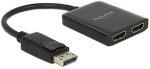 DeLOCK DisplayPort 1.4> 2x HDMI MST splitters, splitters & switches