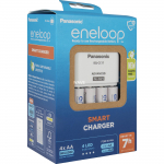Panasonic charger eneloop Universal Smart Charger Set white, incl. 4 eneloop AA batteries