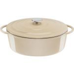 Tefal Lov Cast Iron Oval Roaster 34cm 7.2L Beige With Lid