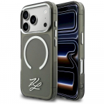 Karl Lagerfeld IML KL Script Logo Case MagSafe for iPhone 17 Pro Max / black