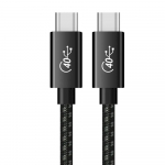 Fusion Superior datu pārraides un uzlādes vads | USB-C uz USB-C | 100W | 1.5m | melns