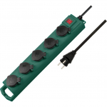 Brennenstuhl Super-Solid SL 554 IP54 garden power strip, 5-way with switch (green/black, 5 meters)