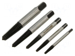 Screw extractor-set | Range of val: M3-M18 | 5pcs | hand