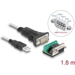USB-kaabel Delock USB-A - RS-232 1.8 m White-black (63465)