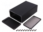 Enclosure: shielding | X: 104mm | Y: 160mm | Z: 55mm | aluminium | black