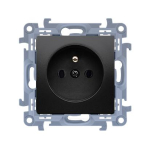 KONTAKT SIMON 10 MODUŁ CZARNY MAT GNIAZDO 1X Z/U SZYBKOZŁĄCZA 16A 250V