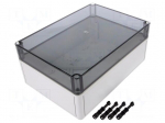 Enclosure: multipurpose | X: 180mm | Y: 254mm | Z: 111mm | PK | light grey