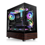 Thermaltake View 270 Plus WS ARGB (Black/holz, Tempered Glass x 2, Holz-Struktur)