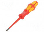 Screwdriver | insulated,slim | Phillips | PH1 | Blade length: 80mm
