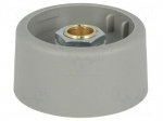 Knob | without pointer | polyamide | &Oslash;shaft: 6mm | &Oslash;31x16mm | grey