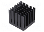 Heatsink: extruded | grilled | BGA | black | L: 25mm | W: 25mm | H: 24.5mm