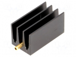 Heatsink: extruded | grilled | TO220 | black | L: 30mm | W: 16mm | H: 16mm