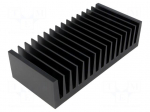 Heatsink: extruded | grilled | black | L: 75mm | W: 160mm | H: 40mm