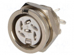 Socket | DIN | female | PIN: 6 | Layout: 240&deg; | for panel mounting,screw