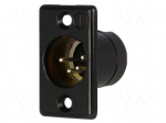 Socket | XLR | male | PIN: 4 | straight | soldering | Contacts: brass | 50V