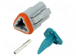 Connector: wire-wire | AT | plug | female | Size: 16 | 20AWG&divide;16AWG | PIN: 3