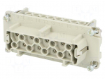 Connector: HDC | contact insert | female | C146 | PIN: 16 | 16+PE | 19A