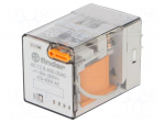 Relay: electromagnetic | DPDT | Ucoil: 400VAC | 10A/250VAC | 10A/30VDC