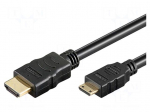 Cable | HDMI 1.4 | HDMI mini plug,HDMI plug | 5m | black