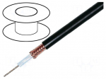 Wire: coaxial | RG11AU | 1x75&Omega; | stranded | OFC | PVC | black | 100m | 10.3mm