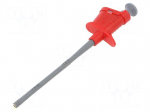 Clip-on probe | hook type | 6A | red | Plating: nickel plated | 4mm