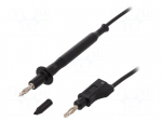 Test lead | 60VDC | 20A | 4mm banana plug-probe tip | Len: 1m | black