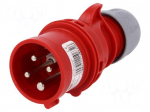 Connector: AC supply 3-phase | plug | male | 16A | 400VAC | IEC 60309