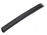 Hole and edge shield | L: 10m | black | H: 9.5mm | Panel thick: 1&divide;2mm