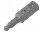 Screwdriver bit | Allen hex key,spherical | HEX 3mm