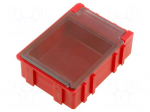 Bin | ESD | 41x37x15mm | Mat: Liastat (dispative) | red
