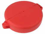 Gate valve lockout | Mat: polypropylene | Colour: red | 63.5&divide;165.1mm