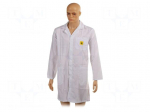 ESD,unisex | white | M | 100k&Omega;&divide;10M&Omega; | cotton,polyester,carbon fiber