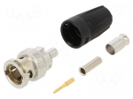 Connector: BNC | plug | straight | 75&Omega; | crimped | gold-plated