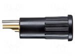 Laboratory connector: 4mm banana | 30VAC | 60VDC | 16A | black | 5m&Omega;