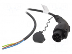 EMobility: cable | 1x0.5mm2,3x6mm2 | 250VAC | 8kW | IP44 | single-phase