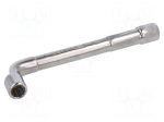 Wrench: socket spanner | L-type | 7mm,HEX 7mm | alloy steel | L: 100mm