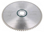 Circular saw | &Oslash;: 254mm | Teeth: 80 | Disc thick: 2.4mm | HW/CT | 30mm