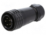 Connector: circular | plug | male | PIN: 5 | IP67 | SA20 | 8&divide;12mm | 10A | 500V
