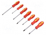 Screwdriver: insulated-set | insulated | Phillips,Pozidriv&reg;,slot