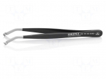 Tweezers | Tweezers len: 120mm | Blades: curved | ESD