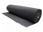 Bench mat | Width: 0.6m | L: 10m | foam,PVC | black | antislip | GripSafe
