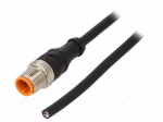 Cable: for sensors/automation | M12 | PIN: 4 | straight | 10m | plug