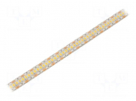 LED tape | white warm | 2835 | LED/m: 240 | 12mm | white PCB | IP65 | 25W/m